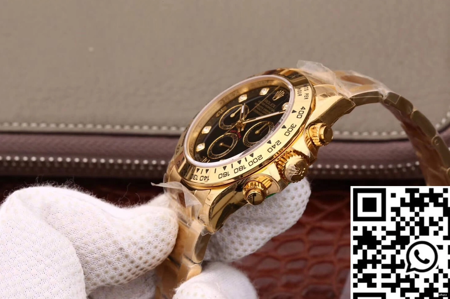 Black Rolex M116508-0008 JH Daytona Cosmograph Diamonds Dial Factory 0315